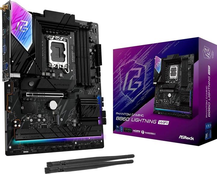 Produktbild AsRock B860 Lightning WiFi DDR5 S retail (LGA 1851, Intel B860, ATX)