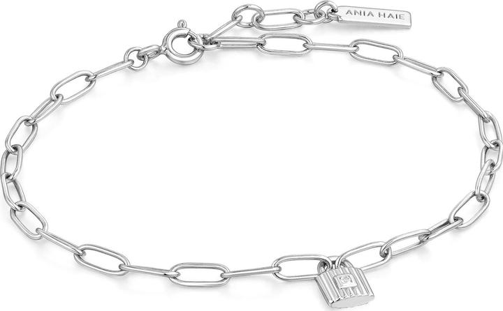Actual product image Ania Haie Silver Chunky Padlock Bracelet (18.50 cm, 925 silver)