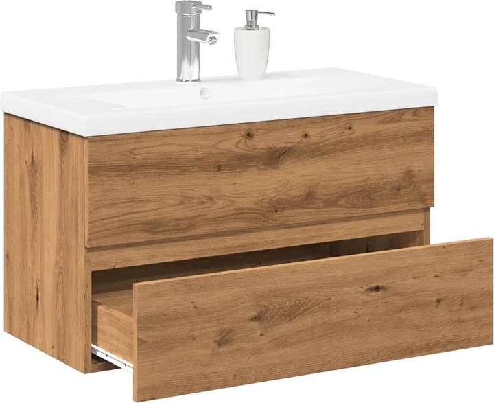 VidaXL Mobiletto Vanity a parete Mobiletto da bagno con lavabo incorporato