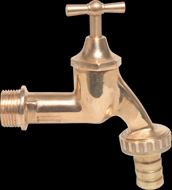 Actual product image Profec Auslaufventil Messing Poliert 3/4" x 19 mm Aussengewinde x Schlauchtülle 8bar