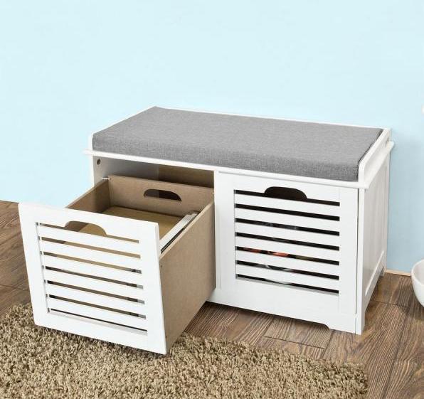 Immagine prodotto SoBuy Panca per scarpe con cuscino (71 cm)