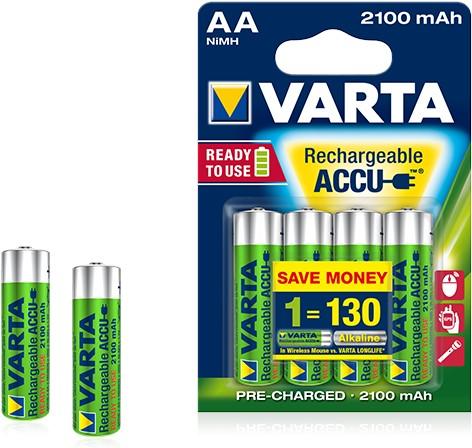 Image du produit Varta Recharge Accu Power (4 pcs, AA, 2100 mAh)
