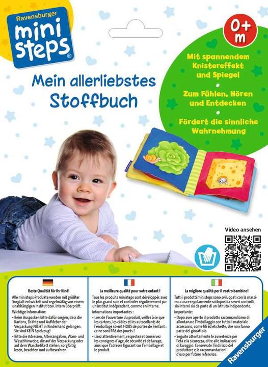 Image du produit Ravensburger Mon livre en tissu préféré (Allemand, Français, Italien)