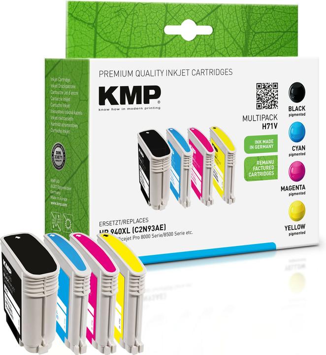 Produktbild KMP H71V Vorteilspack BK/C/M/Y komp. m. HP No. 940 XL (M, BK, C, Y)