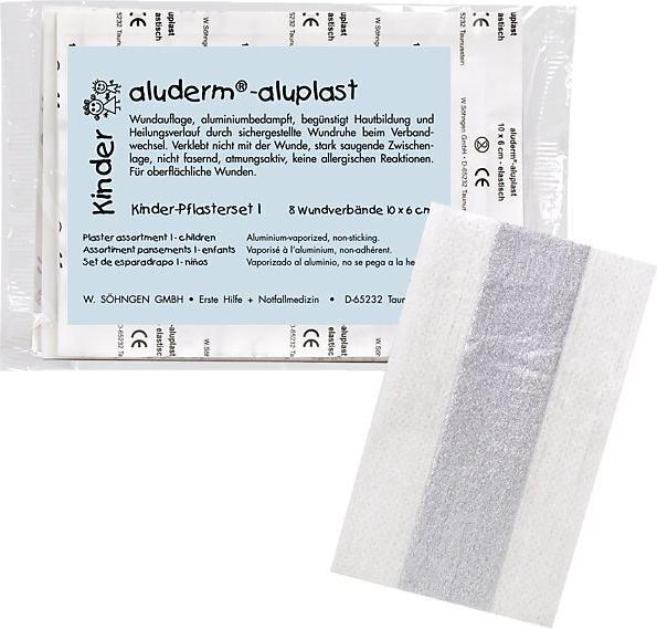 Produktbild Söhngen aluderm aluplast Kinderpflaster 10x6cm, elastisch, 8 Stk., einzeln (8 x)