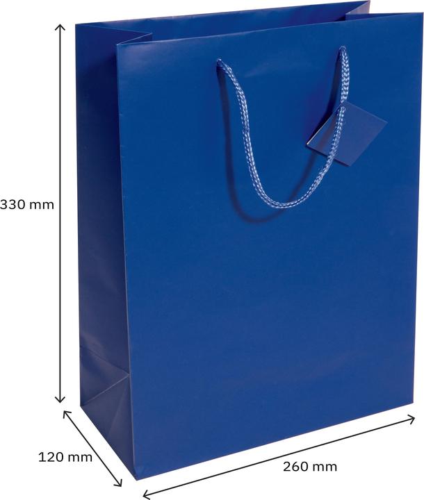 Immagine prodotto Sigel Borsa regalo, con vernice opaca, misura: L, blu oltremare, in carta da 157 g/m², con etichetta (Scatola da regalo, 1 x)