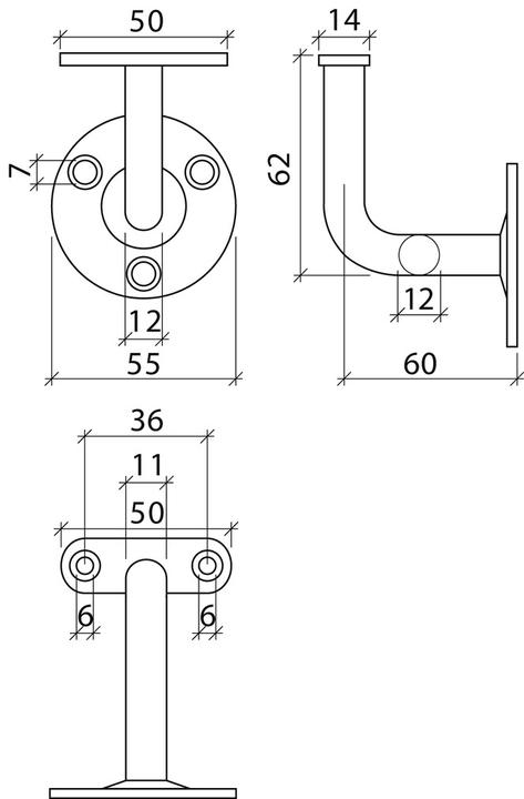 Actual product image Webi Handrail supports (Steel)