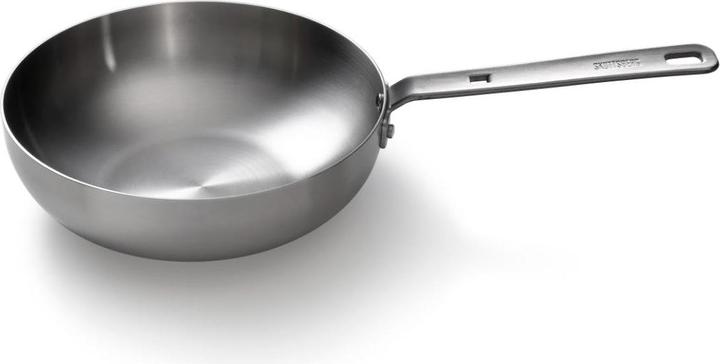 Actual product image Skottsberg Stainless steel wok, 28 cm diameter, 3-layer sandwich base, stainless steel handle (28 cm, Wok, Aluminium, Stainless steel)