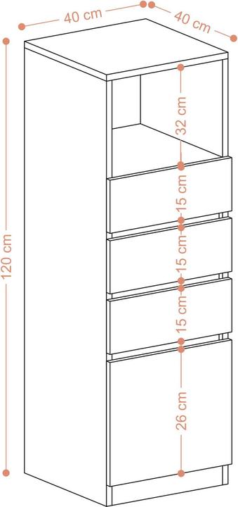 Produktbild Kalune Design Haisley (40 x 40 x 120 cm)