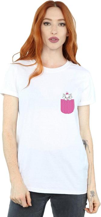 Actual product image Disney Womens/Ladies Aristocats Marie Chest Cotton Boyfriend T-Shirt (M)