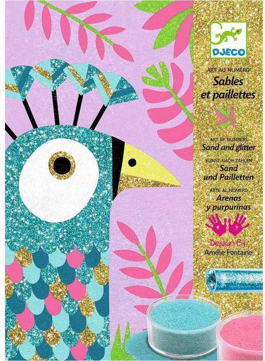 Image du produit Djeco Tableaux de sable Oiseaux colorés