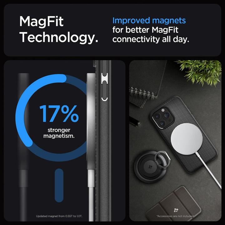 Actual product image Spigen Mag Armor iPhone 15 Pro 6.1" MagSafe czarny/matte black (Apple iPhone 15 Pro)