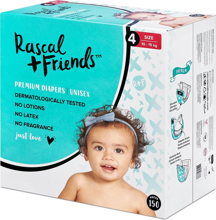 Actual product image Rascal+Friends Premium (Size 4, Monthly box, 150 Piece)