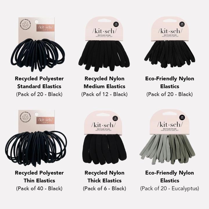 Produktbild Kitsch Nylon Gummibänder 20 teiliges Set Eukalyptus (Haargummi)
