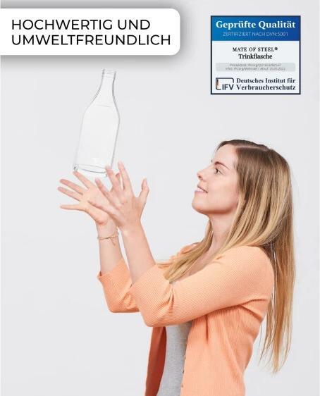 Produktbild Mate of Steel Glas Flasche
