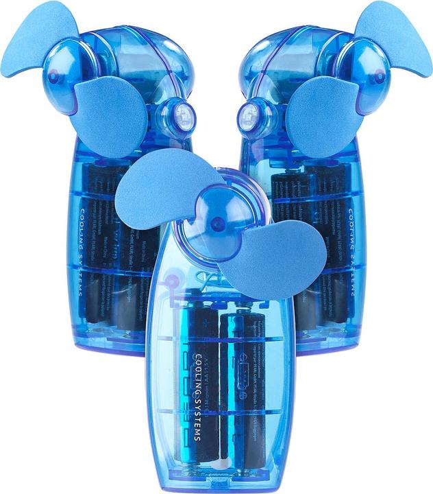 Pearl Batterie-betriebener Mini-Hand- und Taschen-Ventilator, blau