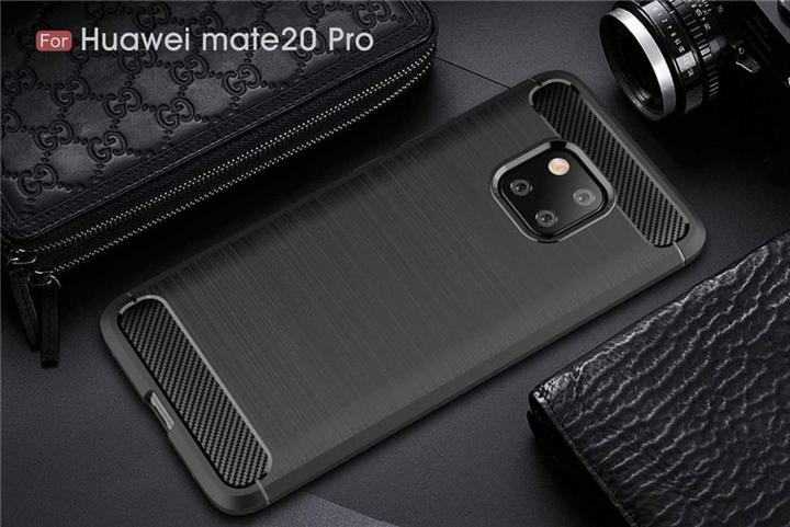 Produktbild Screenguard Huawei Mate 20 Pro Hülle Carbon Brushed Soft TPU (Huawei Mate 20 Pro)