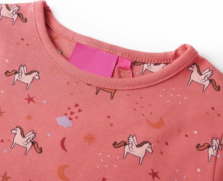 Image du produit VidaXL Pyjama pour enfant manches longues rose foncé 140,Matériau : 95 (140)