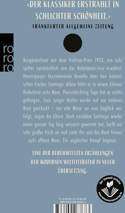 Produktbild Der alte Mann und das Meer (Deutsch, Ernest Hemingway, 2014)