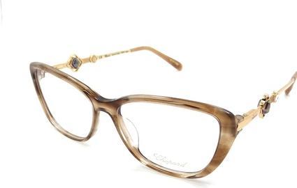 Actual product image Chopard Women's VCH224S540GGU Sunglasses Shiny Melange Brown 54/15/135