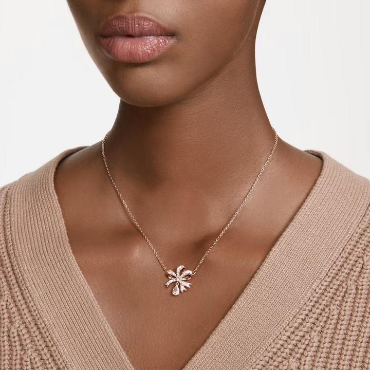 Actual product image Swarovski Volta Necklace Loop Small White Rose Gold (Swarovski Metal, 38 - 43 cm)