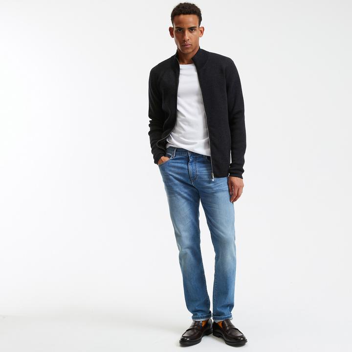Image du produit La Redoute Collections Cardigan zippé Signature en laine mérinos (S)