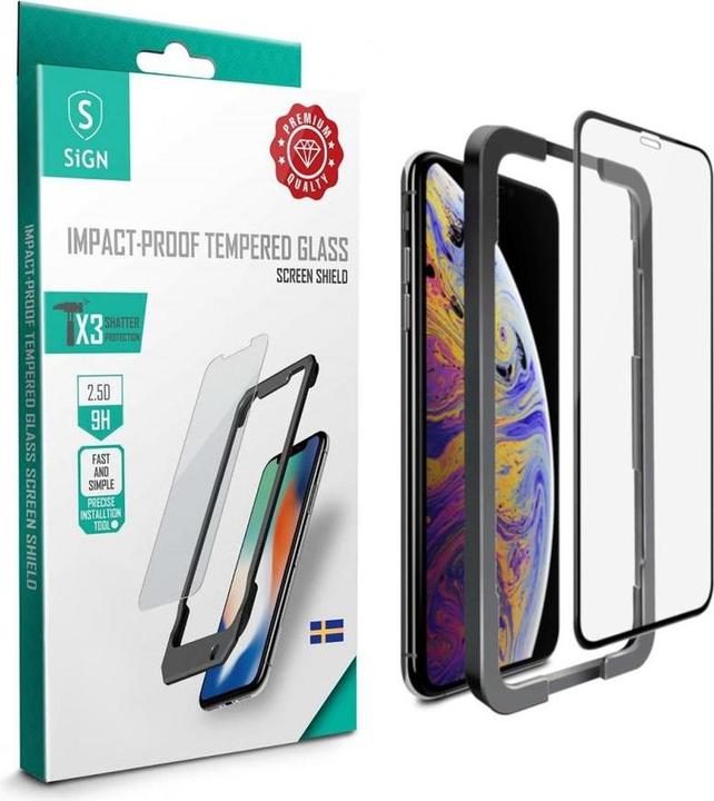 Immagine prodotto SIGN Proteggi schermo iPhone 12 Pro Max a copertura totale Temperato + Applicatore (Apple iPhone 12 Pro Max)