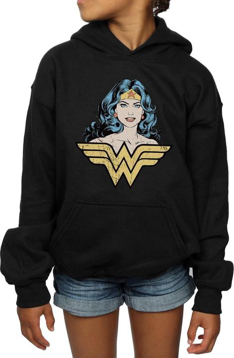 Actual product image Girls Wonder Woman Gaze Hoodie (152, 158)