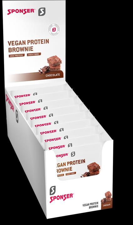 Produktbild Sponser Vegan Protein Brownie (Schoko, Chocolate, Schokolade, 12 Stk., 600 g)