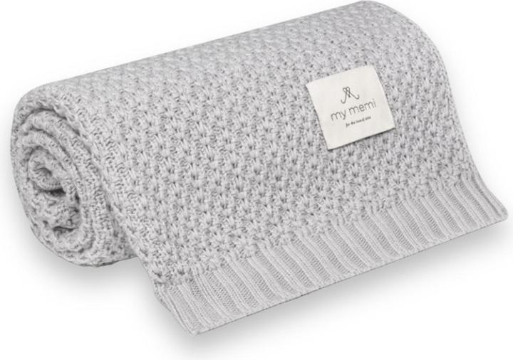 Produktbild My memi Bamboo Baby Blanket - Chain Light Grey (80 x 100 cm)