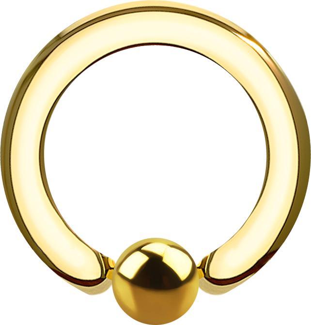 Actual product image Star Piercing Ball Closure Ring gold plated (Surgical steel 316L, without brass)