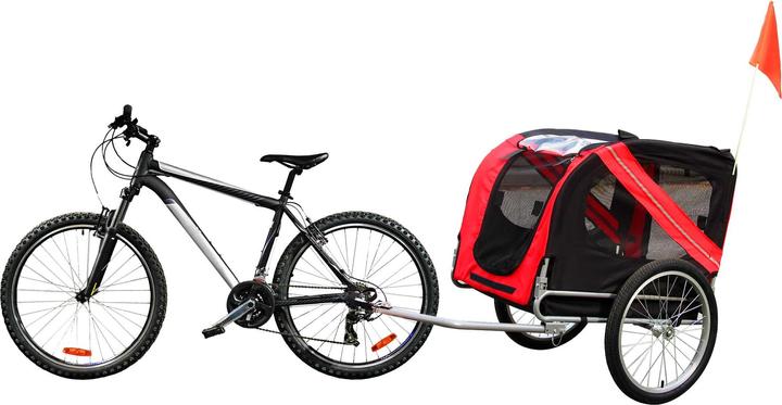 Actual product image Wiltec Dog bicycle trailer dog trailer bicycle dog transporter red-black