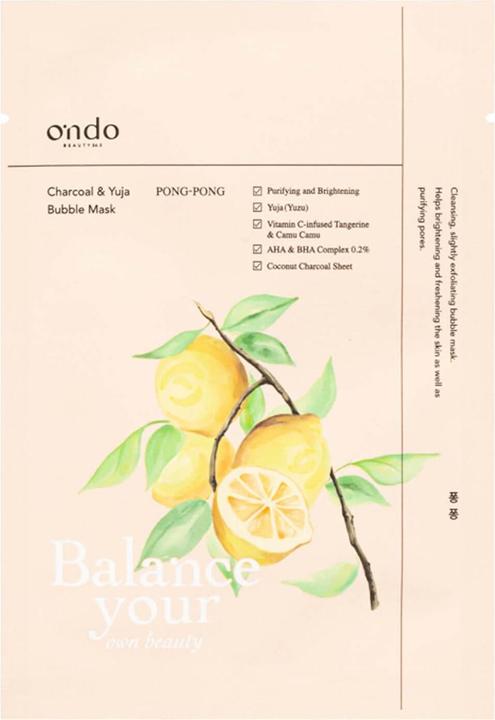 Image du produit Ondo charcoal & yuja bubble mask pong-pong