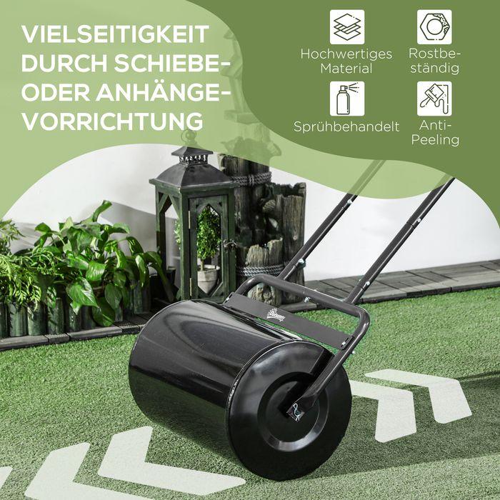 Produktbild Swisshandel24 Rasenwalze mit U-Griff, Gartenwalze, Gartenrolle, 32 cm Durchmesser, 38 L Wasser-/62 kg Sand, Metall