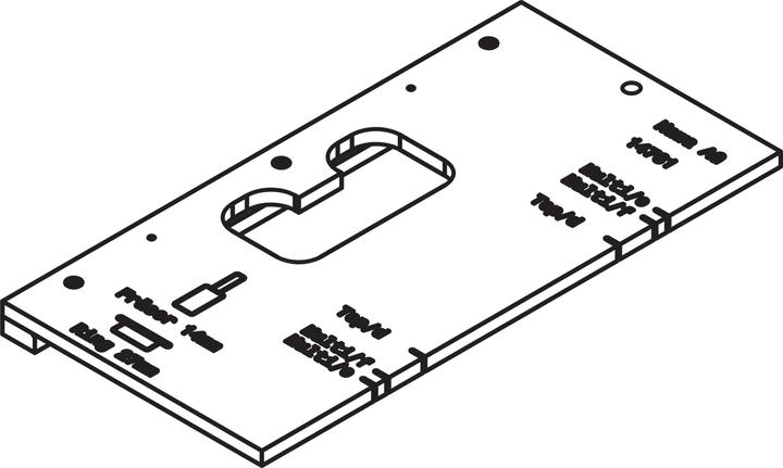 Actual product image HAWA Milling template Multifold 30 / 30/W