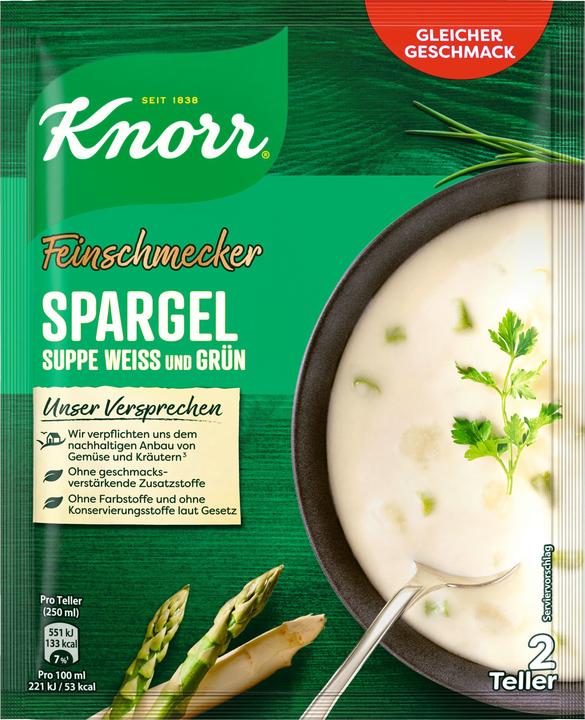 Produktbild Knorr Feinschmecker Spargel Suppe weiss & grün ergibt 500 ml (500 ml)