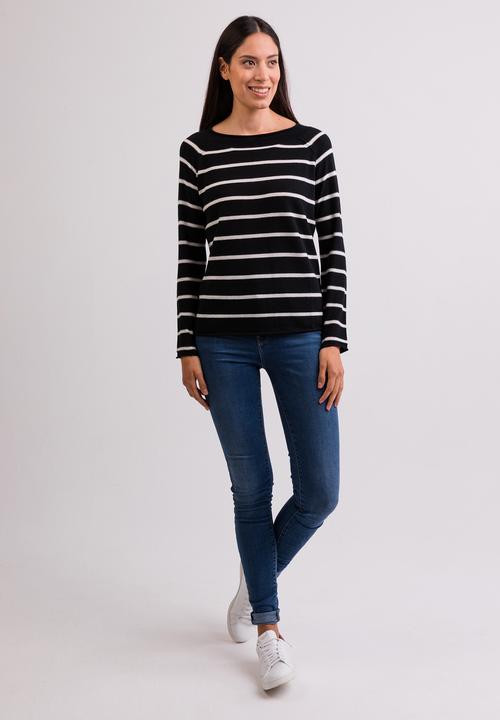 Actual product image Cash-Mere Kaschmir Rundhals Pullover gestreift (XS, S)