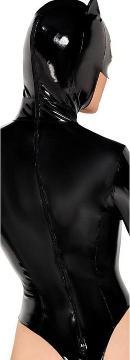 Actual product image Black Level Patent cat bodysuit (L)