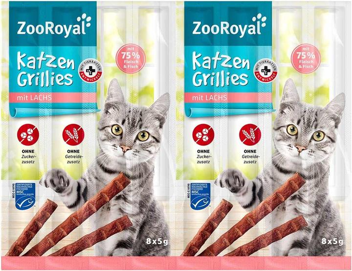 Zooroyal Katzen-Grillies mit Lachs (30 Stk., 1200 g)