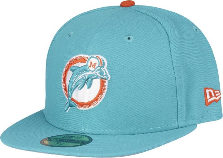 Produktbild New Era 59Fifty Cap - NFL RETRO Miami Dolphins aqua - 7 1/8 (7 1/8)