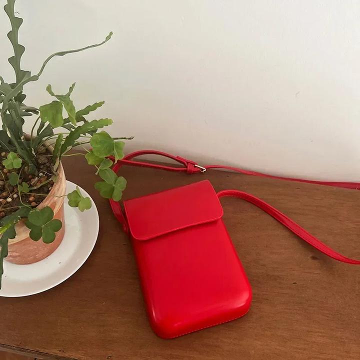 Immagine prodotto Only-Bags.Store Flap Crossbody Bags Mini PU Leather Shoulder Bags and Handbags Simple Phone Solid
