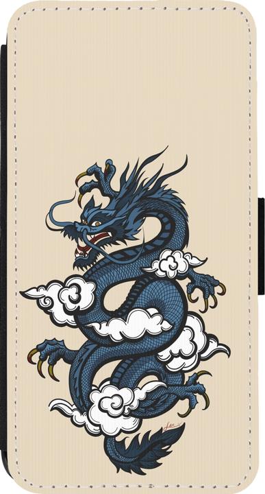 Immagine prodotto PhoneLook Cover Portafoglio Nero Blu Drago Tattoo (Apple iPhone 14 Pro)