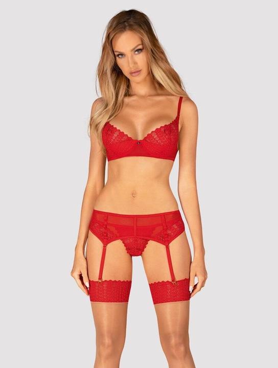 Productafbeelding Obsessive Ingridia 3-delige set rood (M, L)
