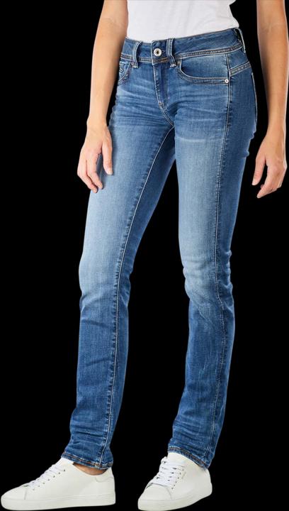 Produktbild G-Star Midge Zip Mid Straight Jeans medium indigo aged (W31/L36)