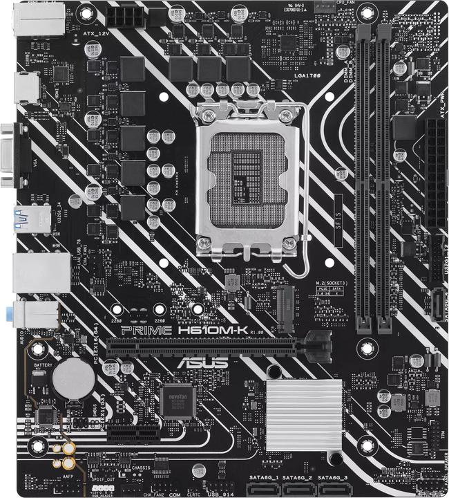 Productafbeelding ASUS MB PRIME -K Intel,1700,DDR5,mATX (LGA 1700, Intel H610, mATX)