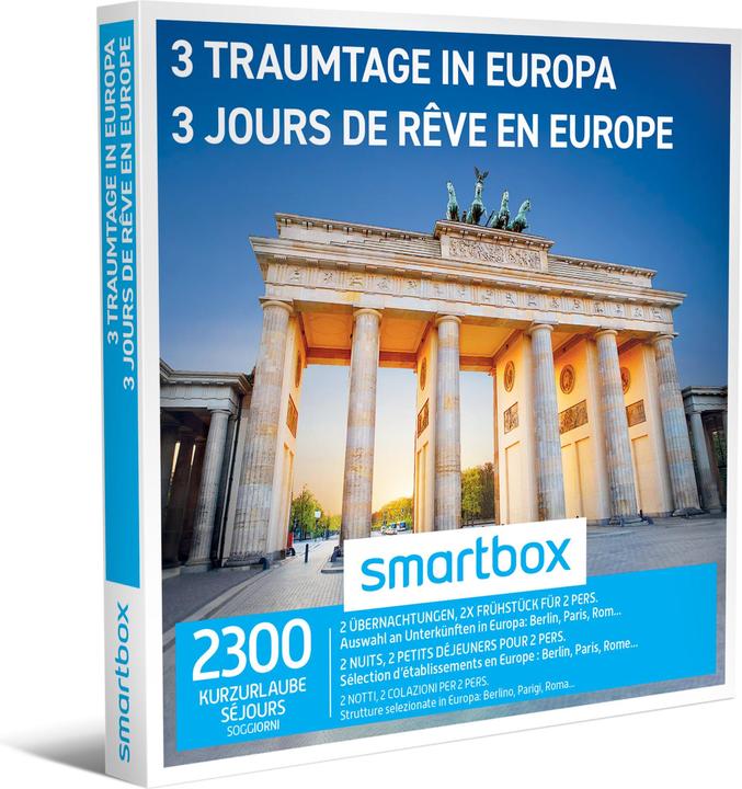 Immagine prodotto Smartbox 3 giorni da sogno in Europa (2 pers.)