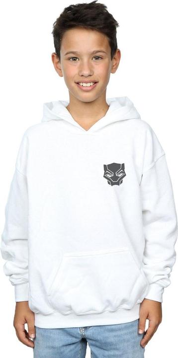 Actual product image Boys Black Panther Black On Black Chest Print Hoodie (140, 146)