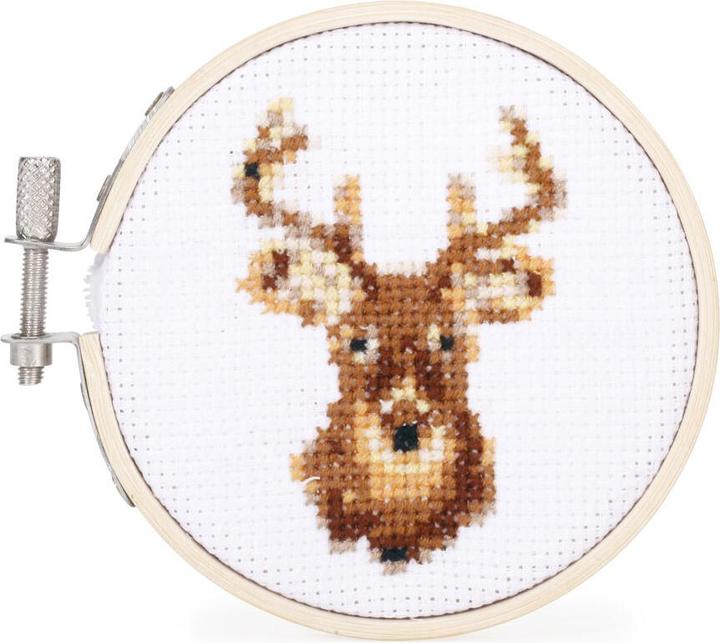 Immagine prodotto Kikkerland Mini Cross Stitch Embroidery Kit - Deer