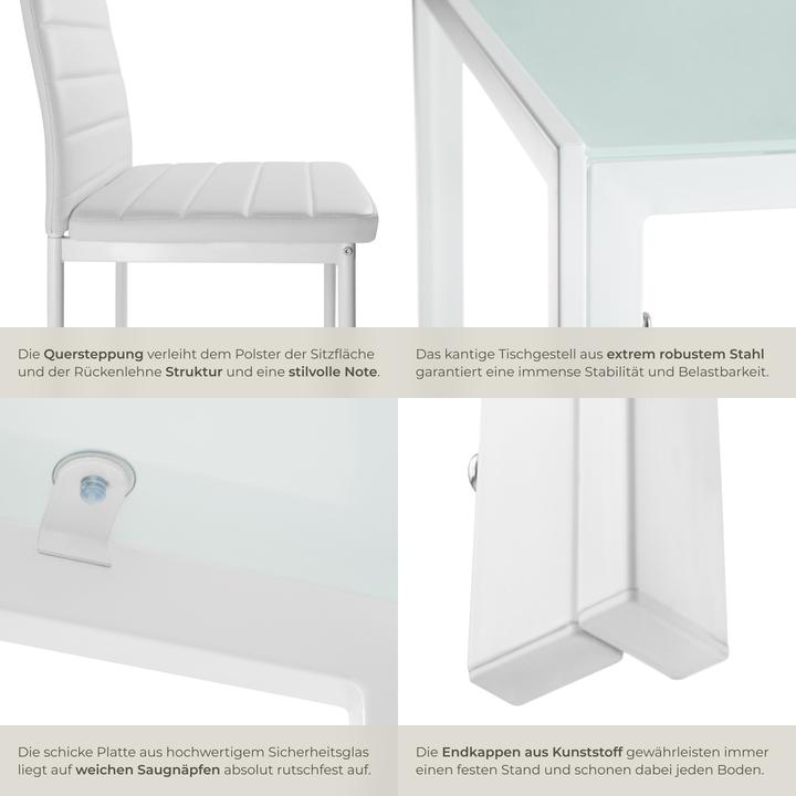 Immagine prodotto tectake Essgruppe Berlin (120 x 70 x 75 cm)