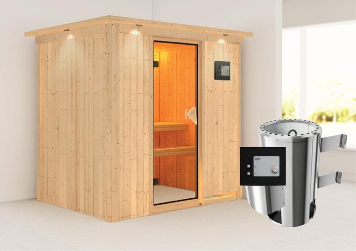Immagine prodotto Karibu Fanja con corona sul tetto (Comando esterno Plug & Play da 3,6 KW)